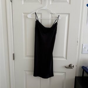 Mini Black Slip Dress